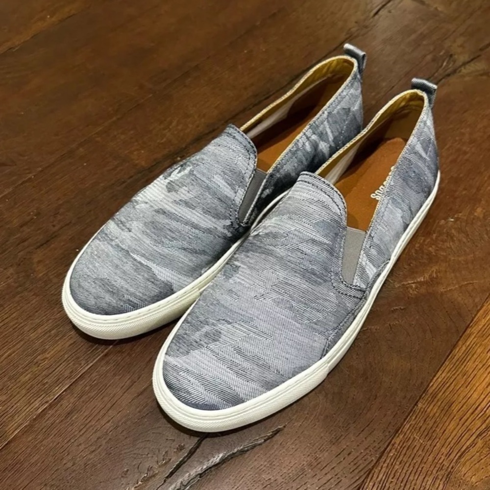 New Men’s Slip On Algarve Soludos Sneakers Gray Camouflage Canvas